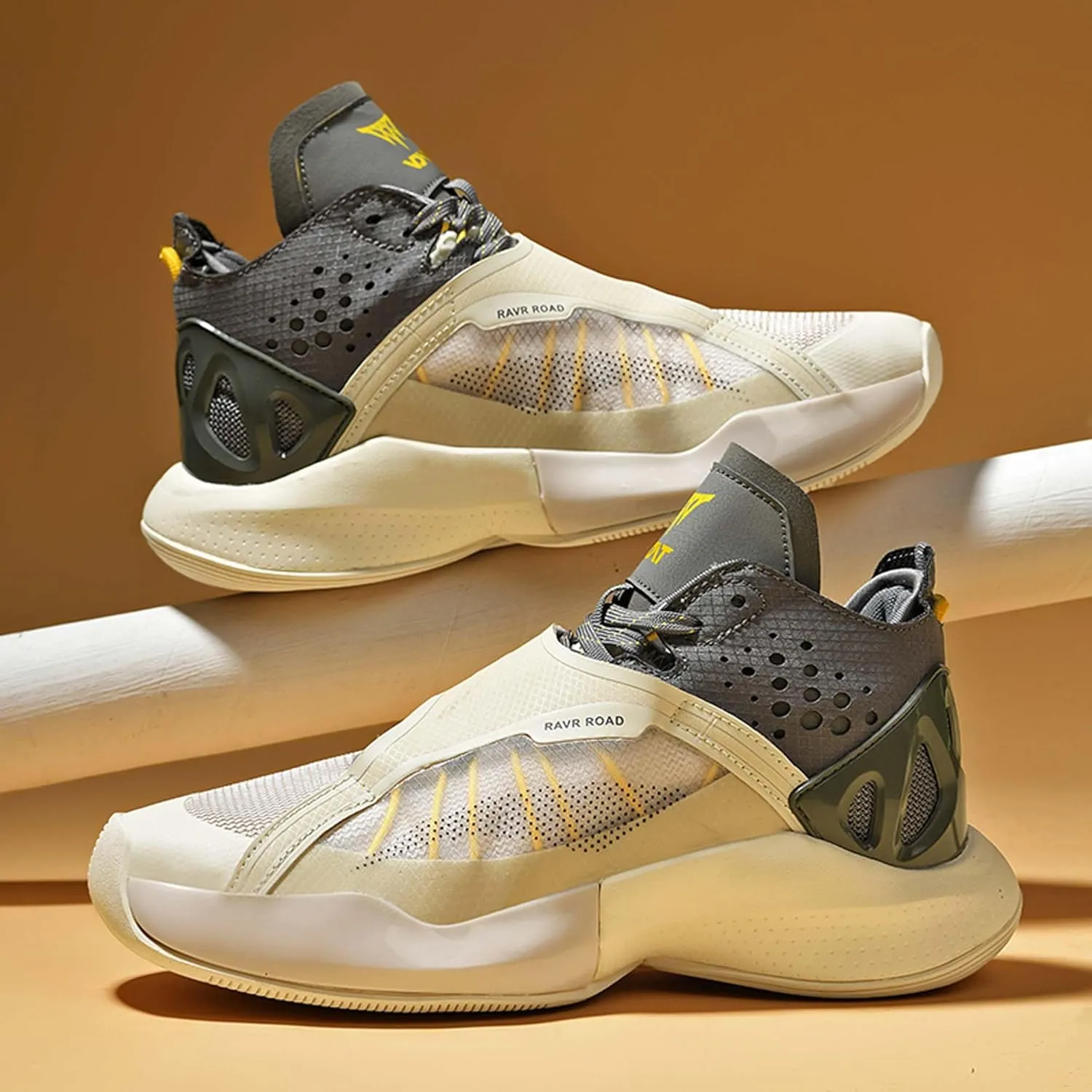 Men's Basketball Shoes,Cicada Wing Design Series,Arch Support High Top Basketball Shoes,Running Shoes Sneakers,Daily Training Shoes,Combat Basketball Shoes,Indoor and Outdoor Basketball Shoes
