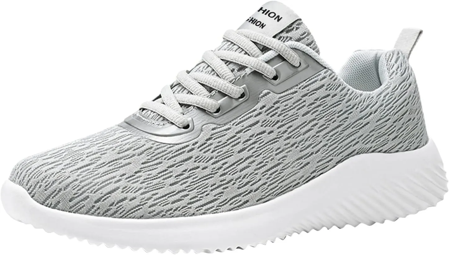 Mens Breathable Lace Up Running Shoes Breathable Casual Comfortable Walking Sneaker Wide Walking Shoes for Men