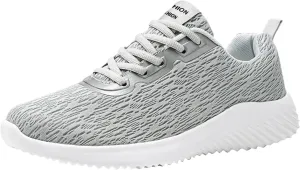 Mens Breathable Lace Up Running Shoes Breathable Casual Comfortable Walking Sneaker Wide Walking Shoes for Men