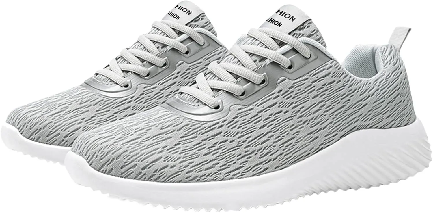 Mens Breathable Lace Up Running Shoes Breathable Casual Comfortable Walking Sneaker Wide Walking Shoes for Men