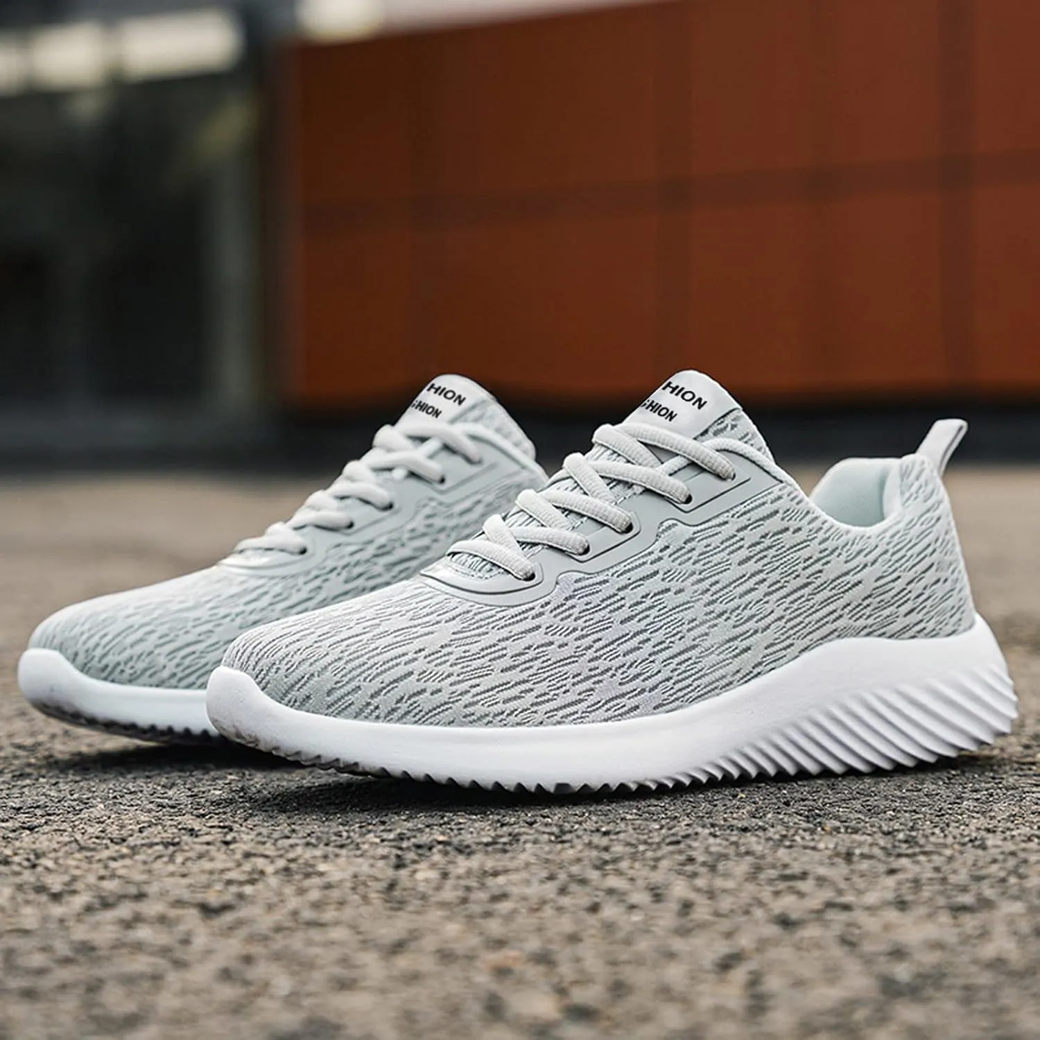 Mens Breathable Lace Up Running Shoes Breathable Casual Comfortable Walking Sneaker Wide Walking Shoes for Men