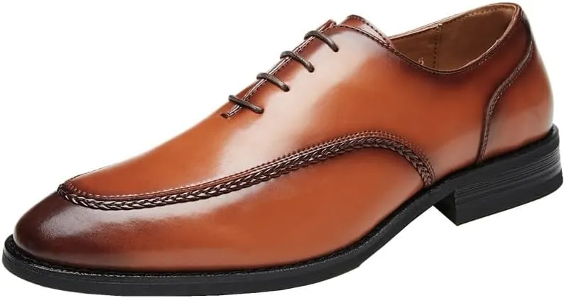 Men's Breathable Leather Wingtip Brogue Oxfords