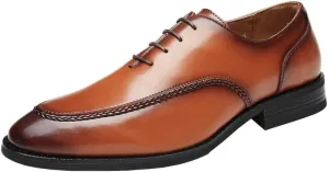 Men's Breathable Leather Wingtip Brogue Oxfords