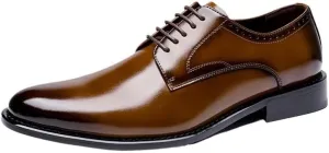 Men's Breathable Leather Wingtip Brogue Oxfords