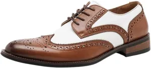 Men's Breathable Leather Wingtip Brogue Oxfords