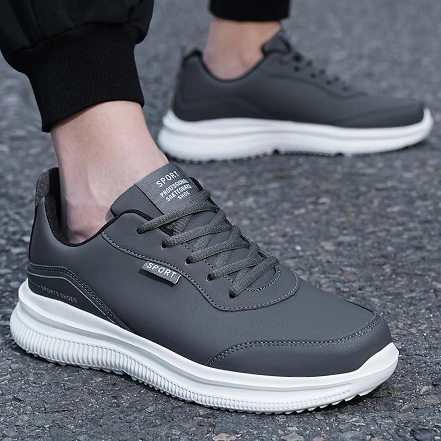 Men's Breathable Mesh Running Shoes Comfortable Breathable Stretch Canvas Slip on Sneaker Men's Recovery Shoes