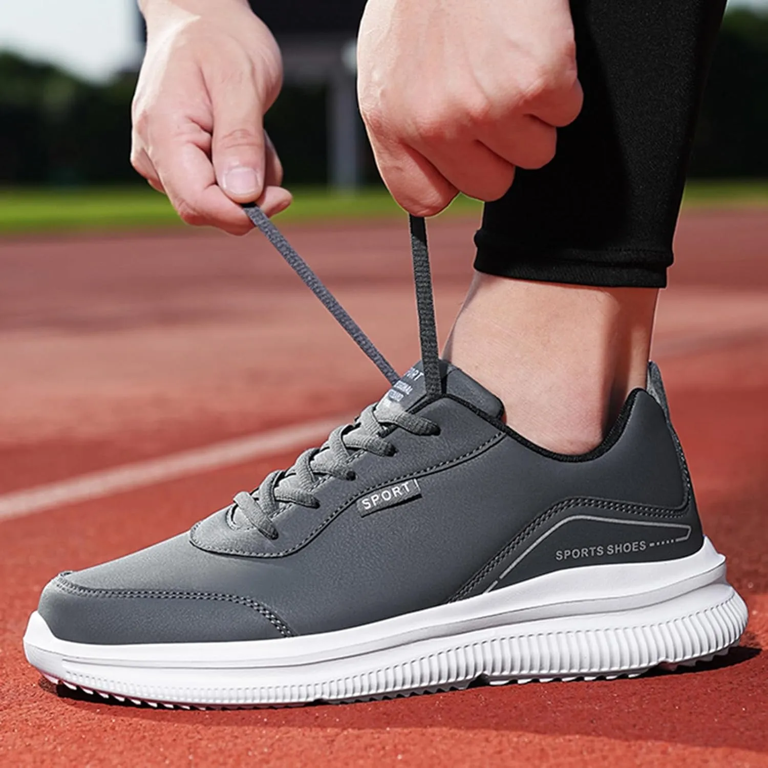 Men's Breathable Mesh Running Shoes Comfortable Breathable Stretch Canvas Slip on Sneaker Men's Recovery Shoes