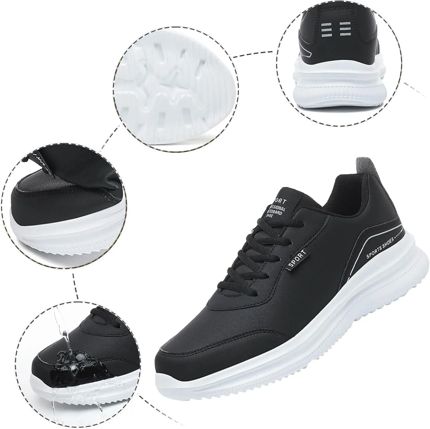 Men's Breathable Mesh Running Shoes Comfortable Breathable Stretch Canvas Slip on Sneaker Men's Recovery Shoes