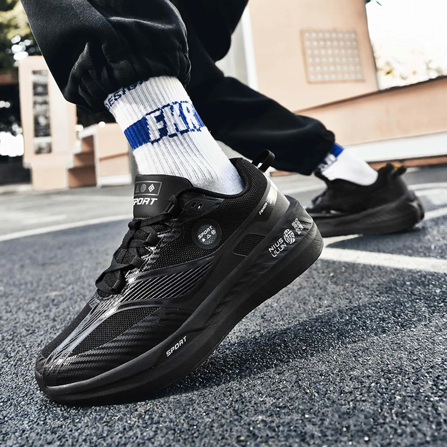 Men's Breathable Running Shoes Fashion Sneakers Women's Outdoor Anti-Slip Cushion Training Jogging Tennis Fitness Shoes Fashion Basketball Shoes