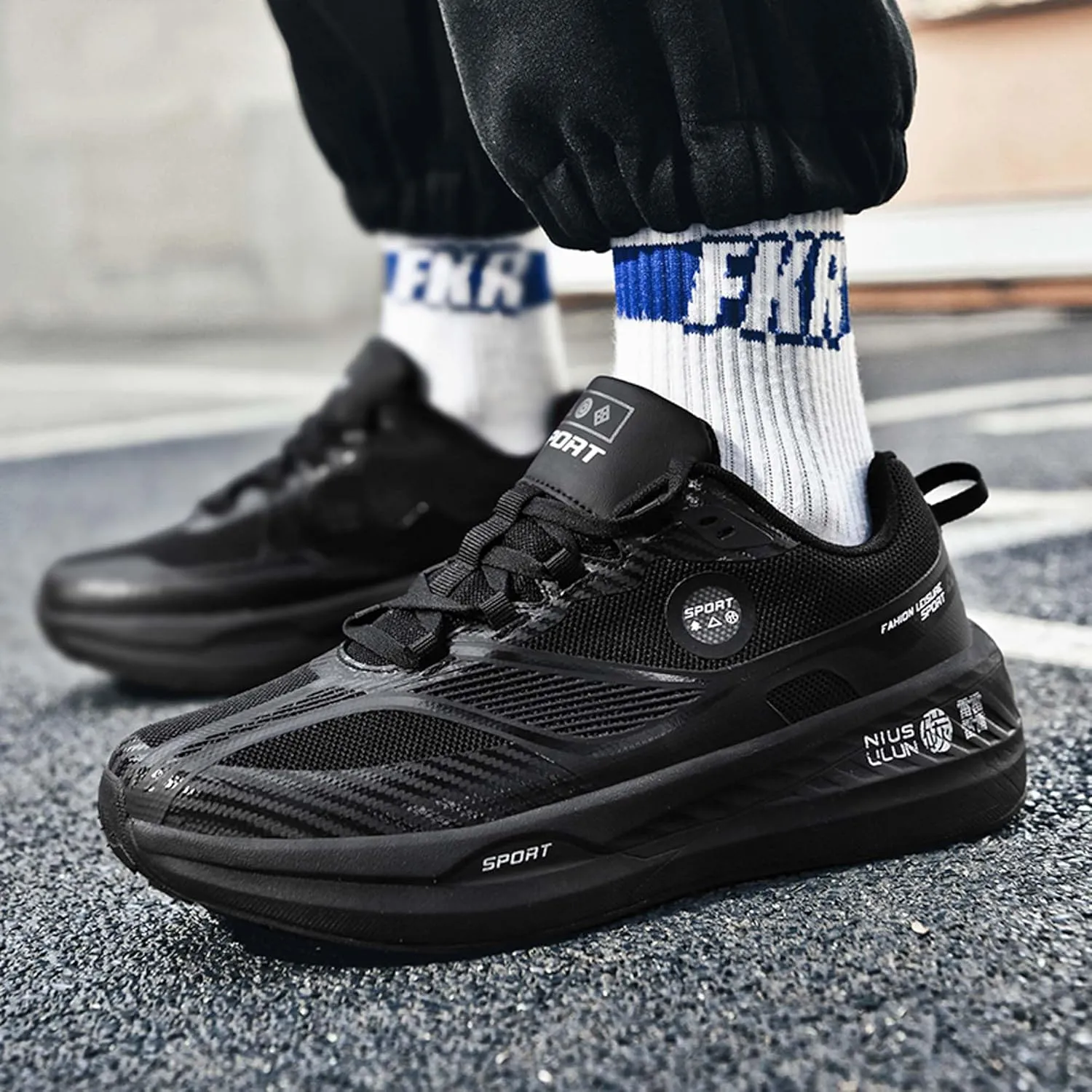 Men's Breathable Running Shoes Fashion Sneakers Women's Outdoor Anti-Slip Cushion Training Jogging Tennis Fitness Shoes Fashion Basketball Shoes