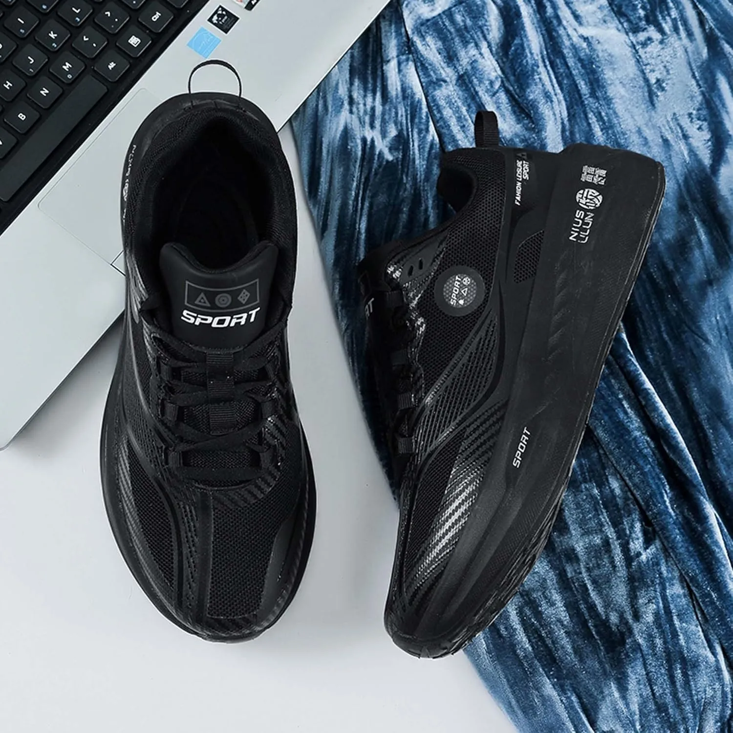 Men's Breathable Running Shoes Fashion Sneakers Women's Outdoor Anti-Slip Cushion Training Jogging Tennis Fitness Shoes Fashion Basketball Shoes