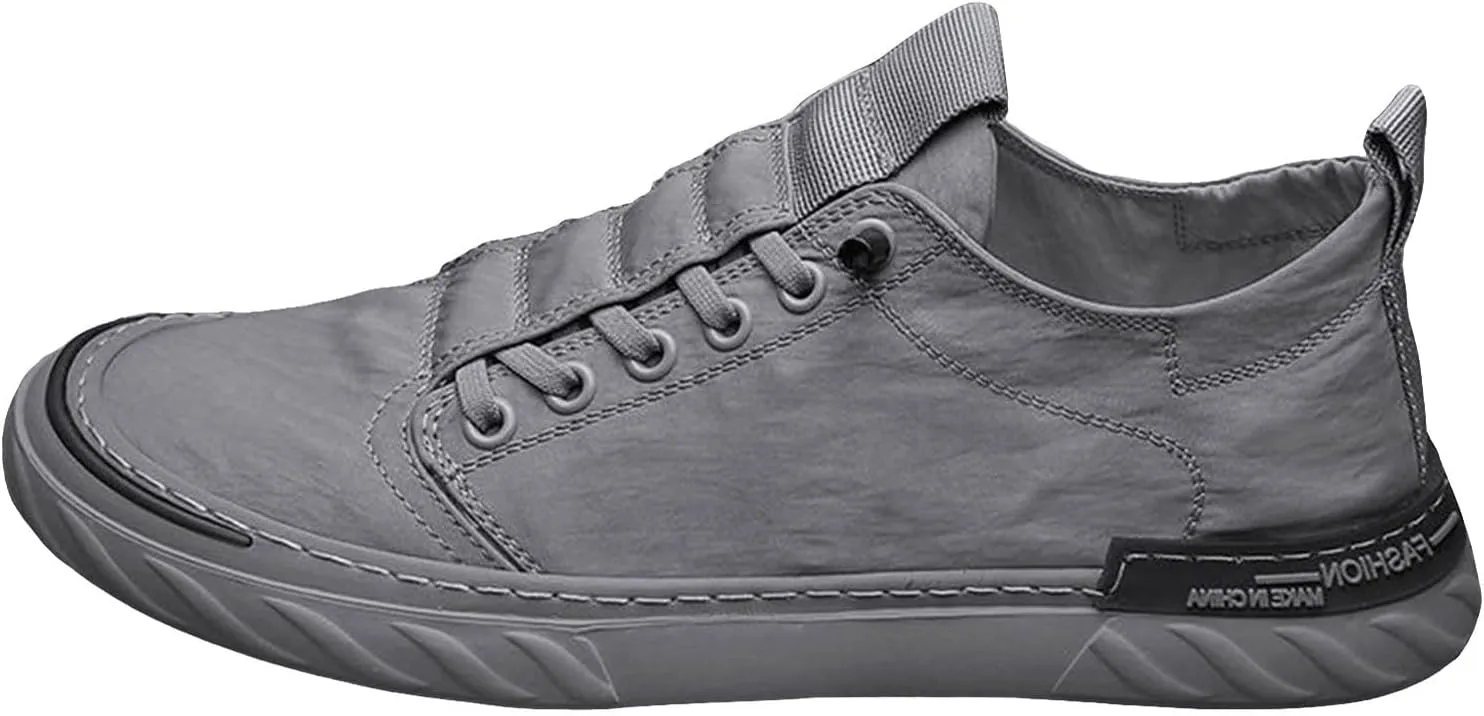 Men's Breathable Stretch Workout Shoes Lace Up Lightweight Breathable Fashion Sneaker Non Slip Barefoot Sneaker