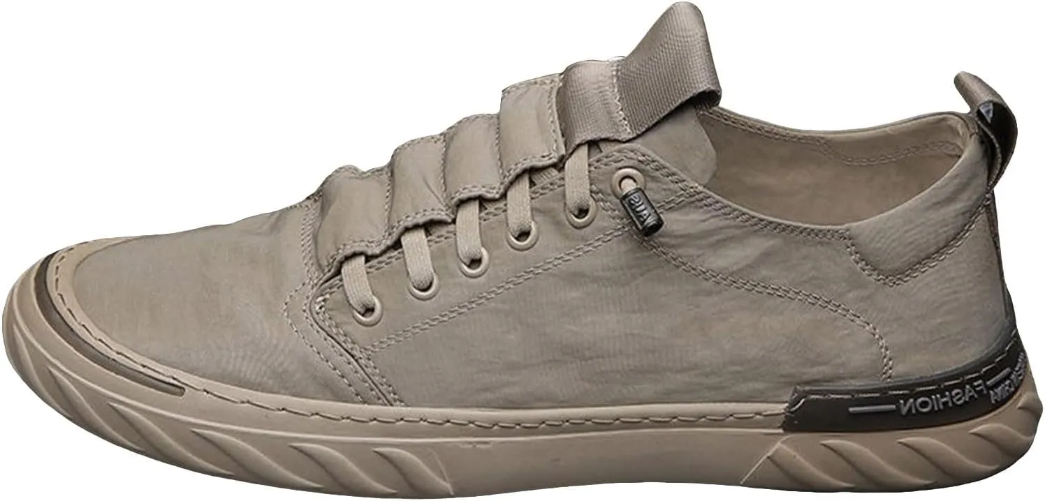 Men's Breathable Stretch Workout Shoes Lace Up Lightweight Breathable Fashion Sneaker Non Slip Barefoot Sneaker
