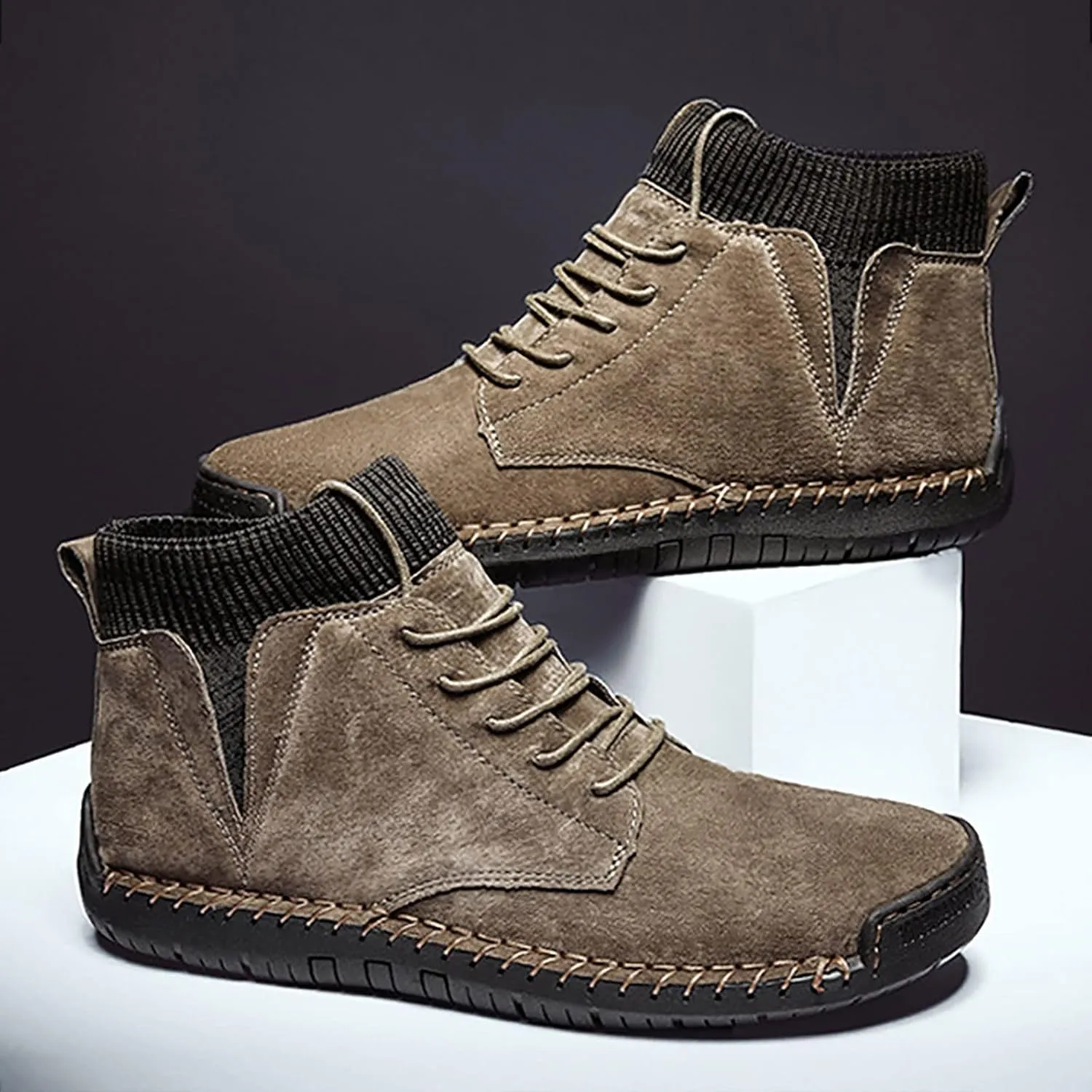 Men's British Large Casual Suede Handmade Foreign Trade Sports Shoes Men's Suede Classic Sneaker
