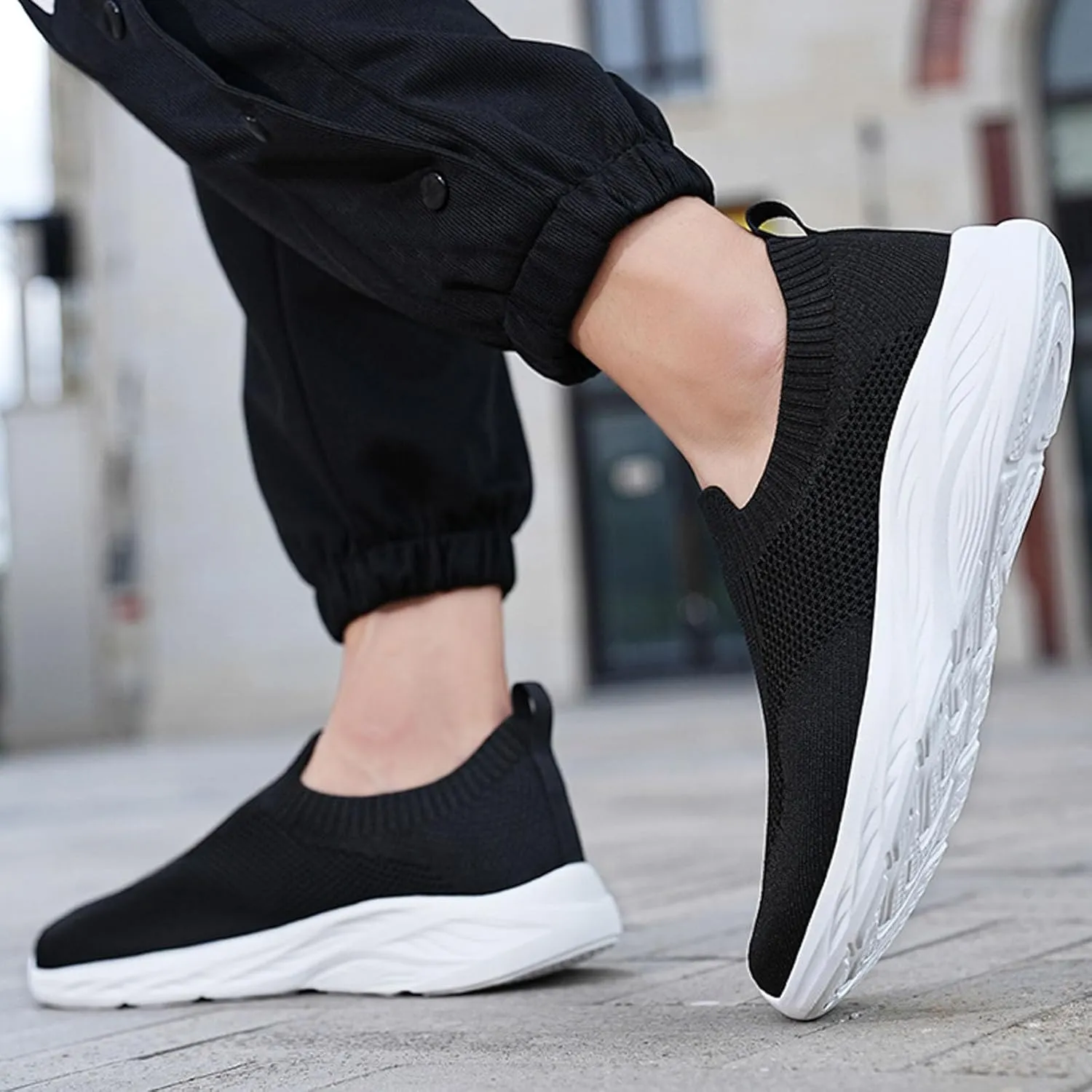 Men's Casual Dress Sneakers Men Sports Shoes Fashionable New Pattern Simple Pure Color Breathable Comfortable