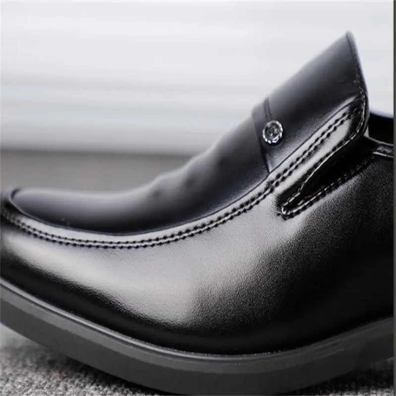 Men's Casual Slip Resistant Work Oxfordon Loafers Breathable for Wedding Office Business Leather for Derby Shoes
