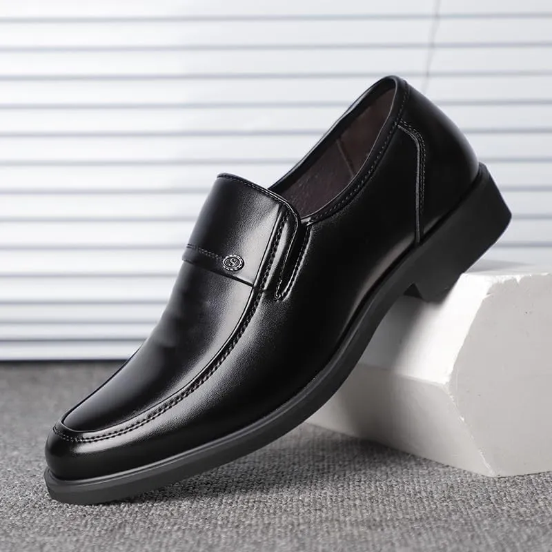 Men's Casual Slip Resistant Work Oxfordon Loafers Breathable for Wedding Office Business Leather for Derby Shoes
