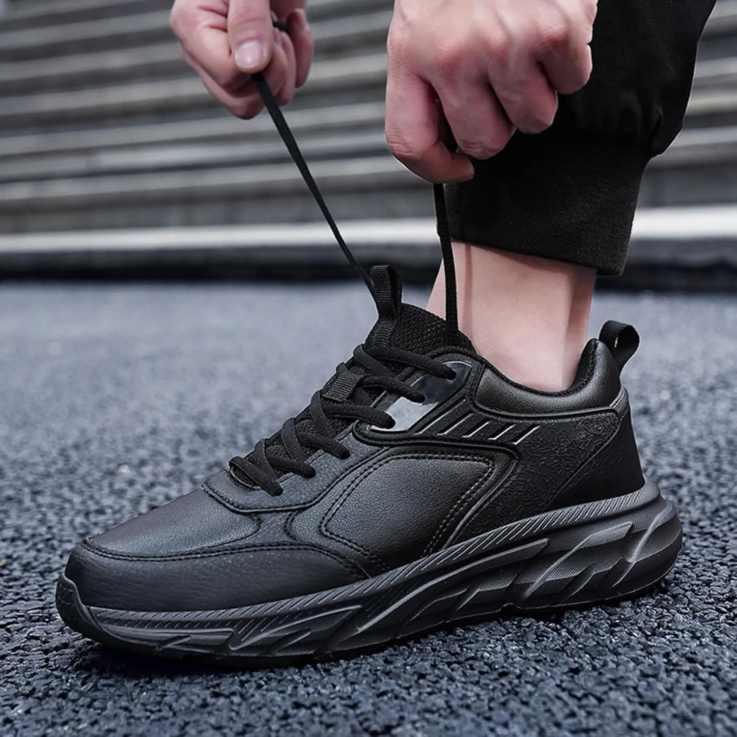Men's Classic Casual Jogging Sneakers Comfortable Breathable Lightweight Tennis Shoe Comfortable Stretch Shoes