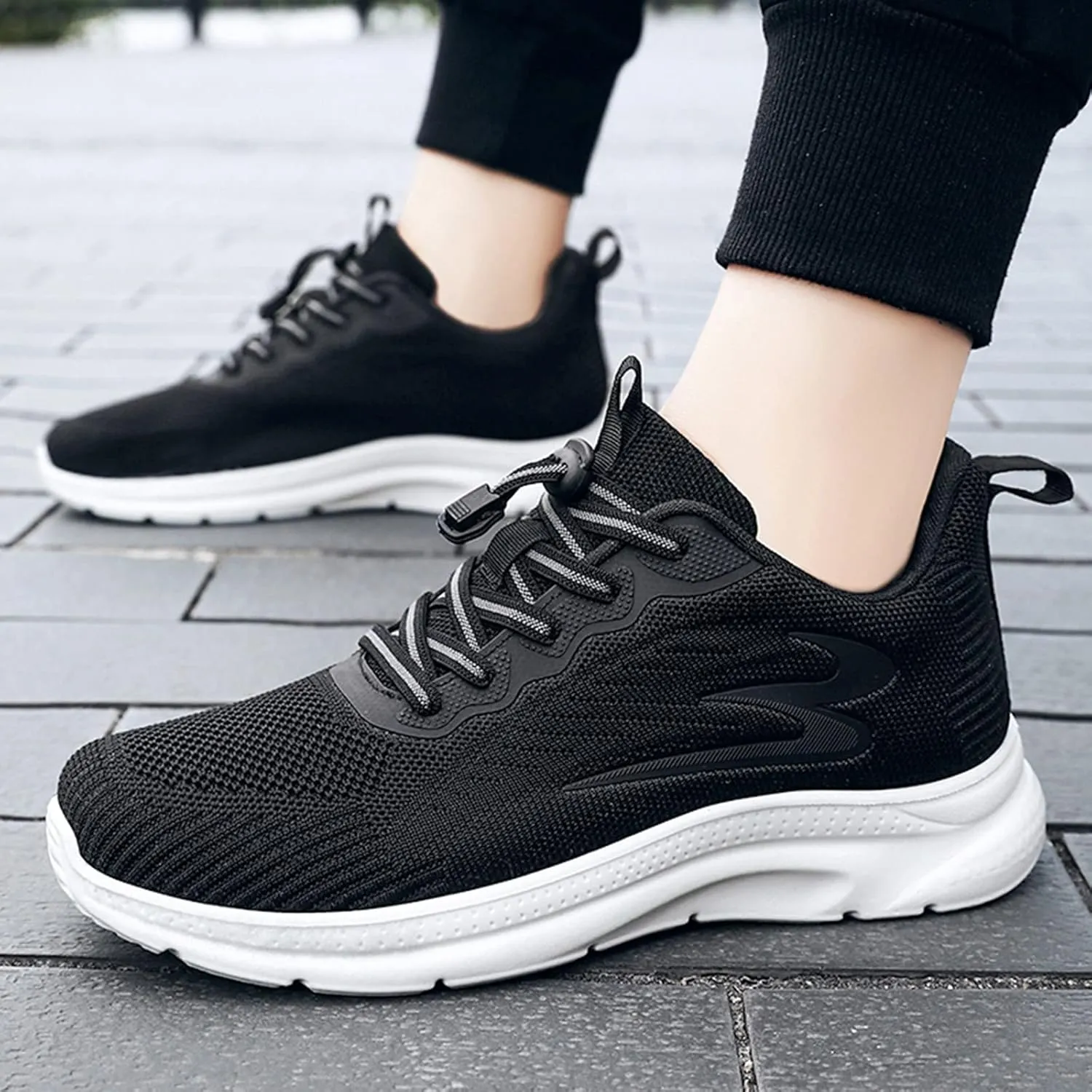 Men's Classic Casual Jogging Sneakers Portable Non Slip Fitness Workout Shoe Men's Stylish Lightweight Sneakers