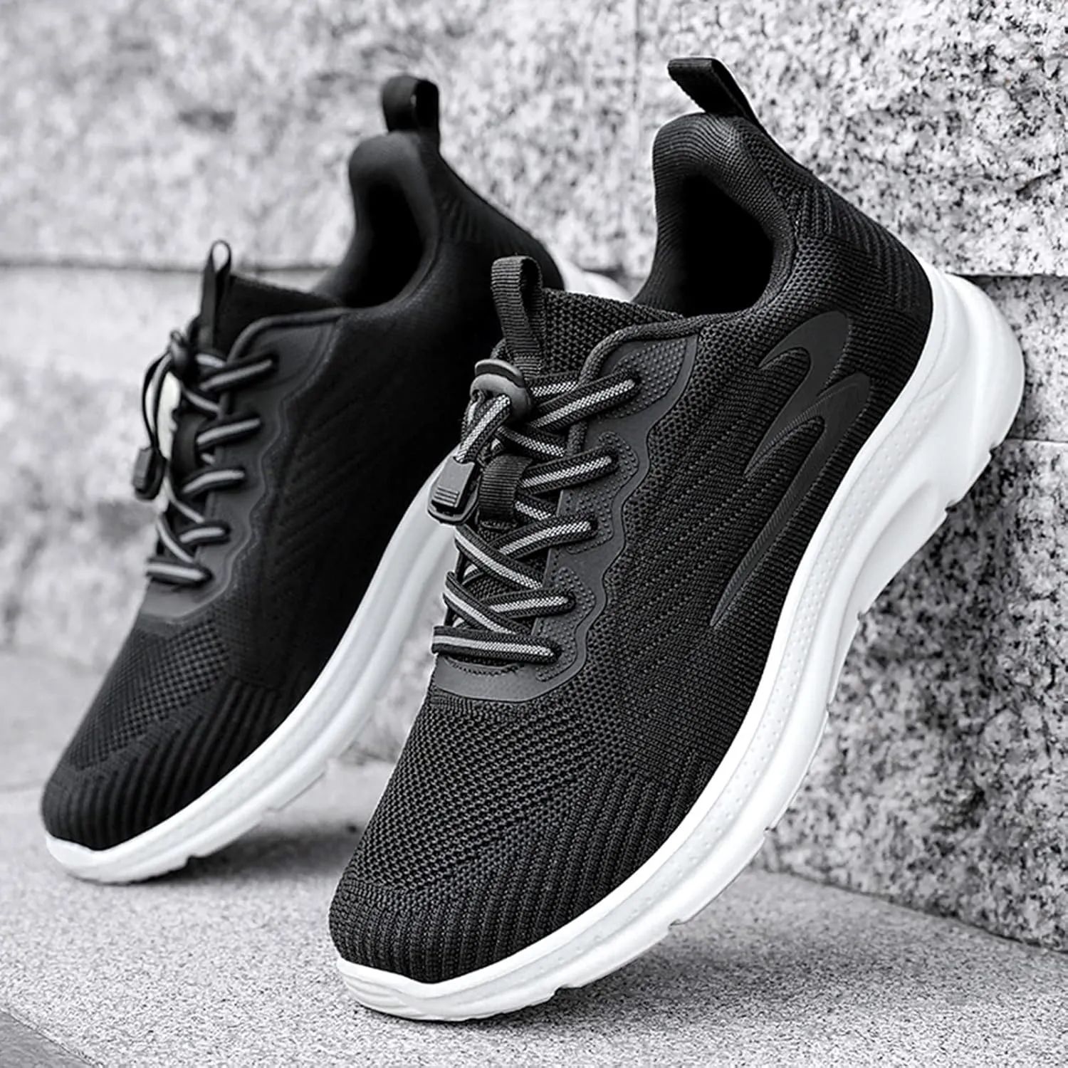 Men's Classic Casual Jogging Sneakers Portable Non Slip Fitness Workout Shoe Men's Stylish Lightweight Sneakers