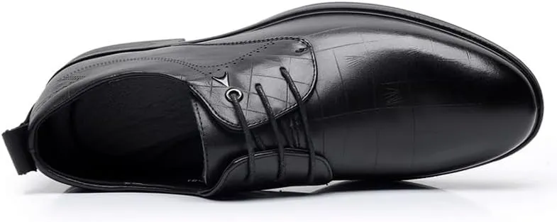 Mens Derby Shoes Luxury Modern Leather Business Casual Scale Pattern Comfort Formal Shoes Breathable Classic Lace-up Formal Tuxedo Derby Shoes(9)