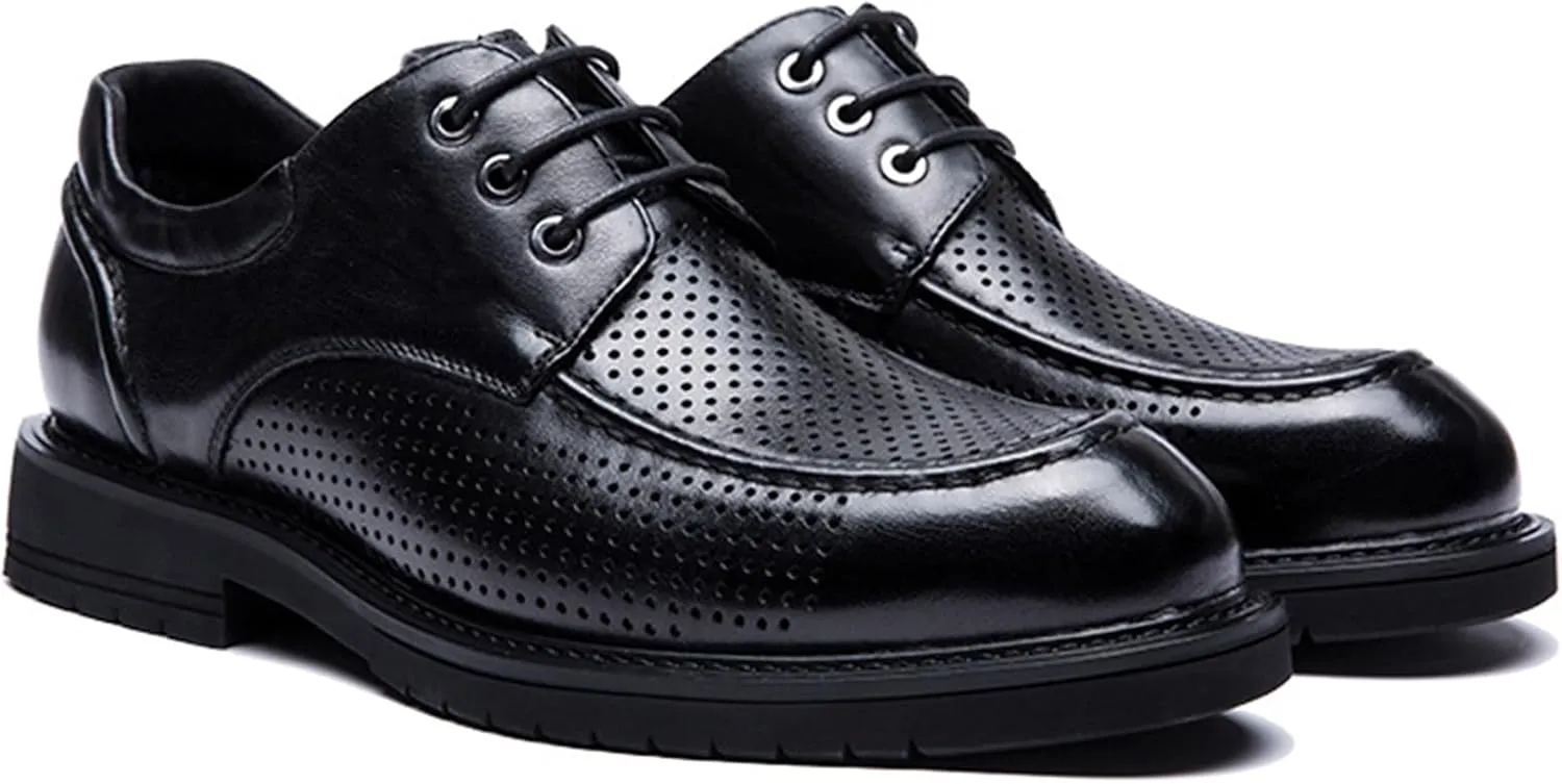 Men's Dress Breathable Shoes Leather Formal Business Oxford Shoes Retro Dress Shoes for Men Classic Modern Formal Leather Shoes Casual Loafers