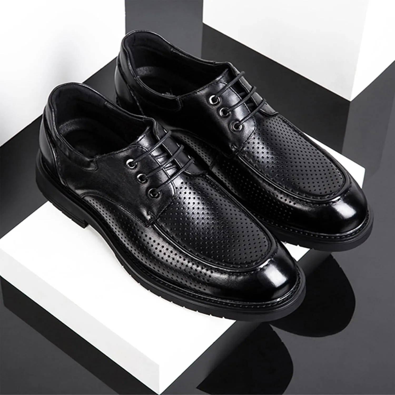 Men's Dress Breathable Shoes Leather Formal Business Oxford Shoes Retro Dress Shoes for Men Classic Modern Formal Leather Shoes Casual Loafers