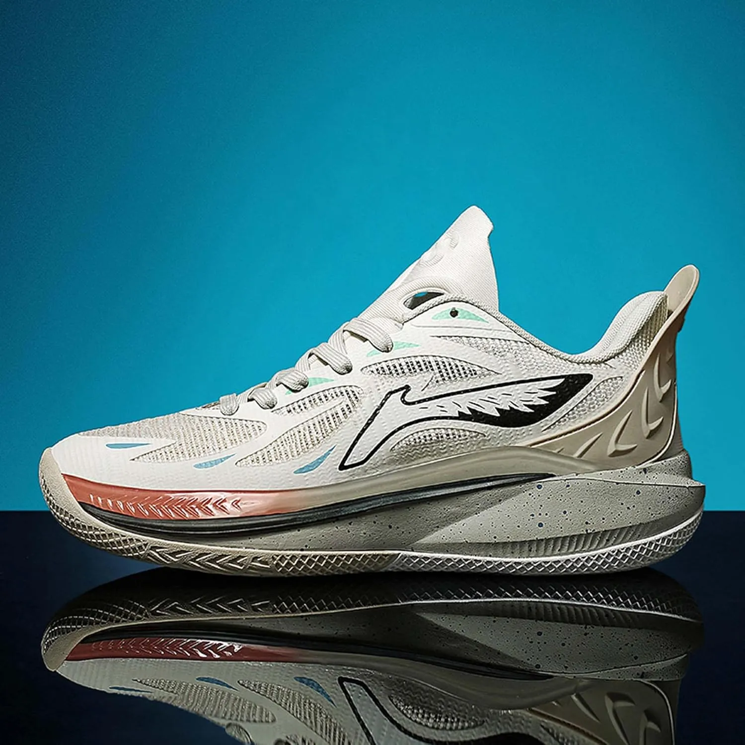 Men's Fashion Basketball Shoes Fashion Sneakers Breathable Mesh Casual Athletic Walking Shoes Non-Slip Wearable Training Sports Running Shoes