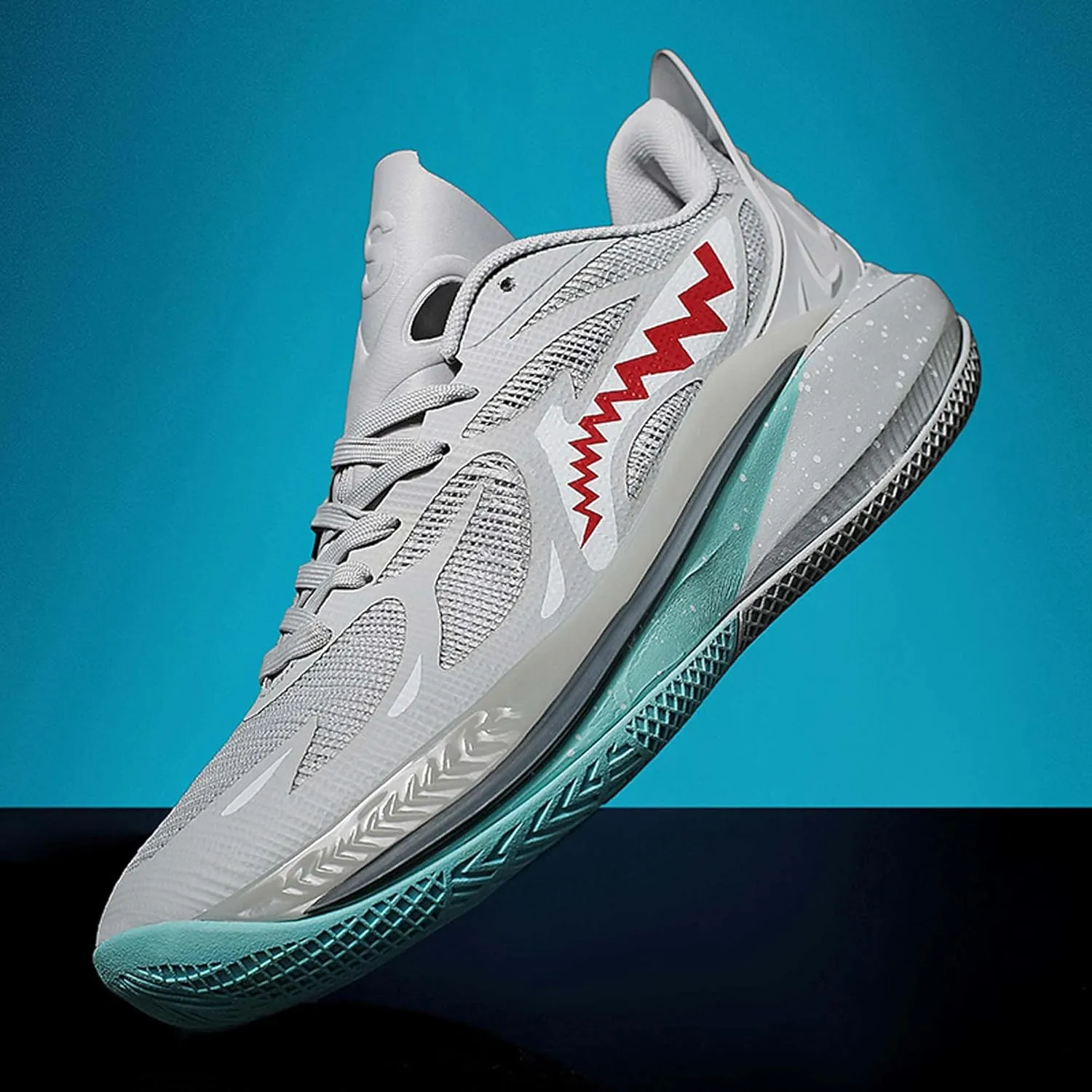 Men's Fashion Basketball Shoes Fashion Sneakers Breathable Mesh Casual Athletic Walking Shoes Non-Slip Wearable Training Sports Running Shoes