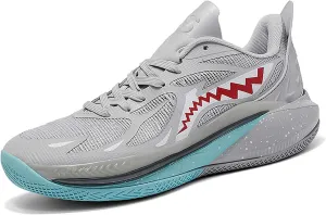 Men's Fashion Basketball Shoes Fashion Sneakers Breathable Mesh Casual Athletic Walking Shoes Non-Slip Wearable Training Sports Running Shoes