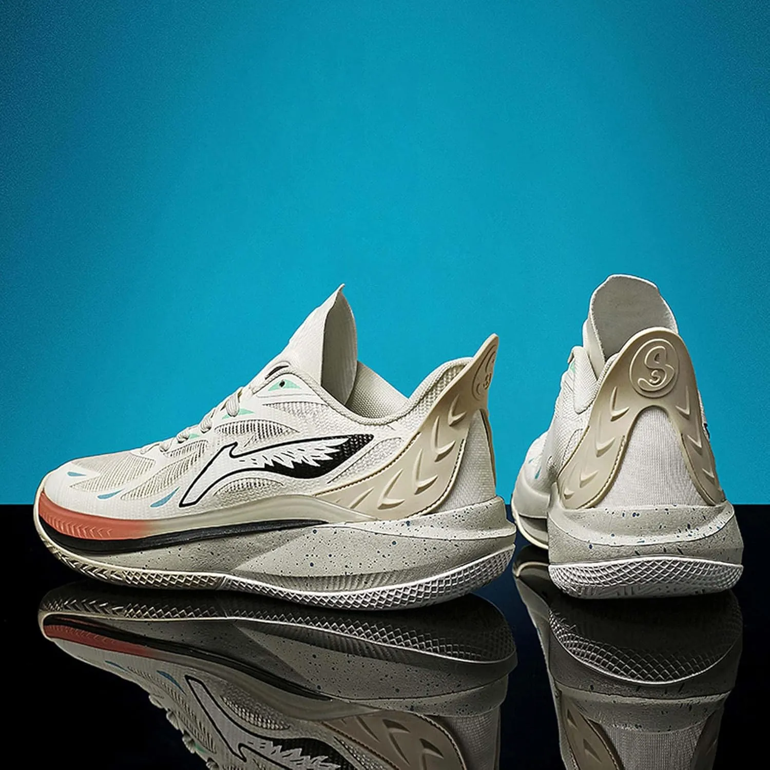 Men's Fashion Basketball Shoes Fashion Sneakers Breathable Mesh Casual Athletic Walking Shoes Non-Slip Wearable Training Sports Running Shoes