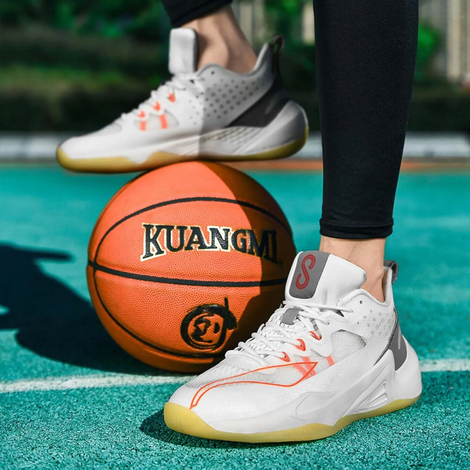 Men's Fashion Basketball Shoes Non-Slip Breathable Running Sneakers Outdoor Casual Sports Walking Shoes Street Personalized Trend Basketball Sneakers