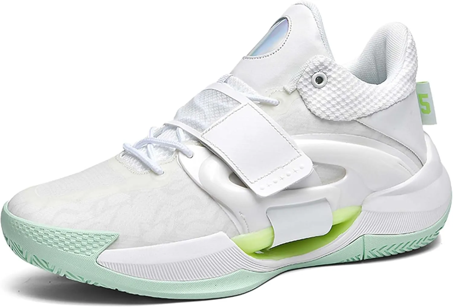 Men's Fluorescent Basketball Shoes Non-Slip Cushioning Youth Training Running Basketball Sneakers Comfortable Breathable Women's Fitness Tennis Basketball Sneakers