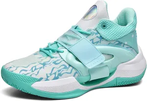 Men's Fluorescent Basketball Shoes Non-Slip Cushioning Youth Training Running Basketball Sneakers Comfortable Breathable Women's Fitness Tennis Basketball Sneakers