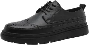 Men's Genuine Leather Business Brogue Handmade Formal Oxfords Shoe