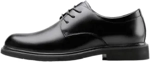 Men's Genuine Leather Lace Up Oxfords Casual Business Pointed Toe Non-Slip Platform Comfortable Breathable Casual Shoes