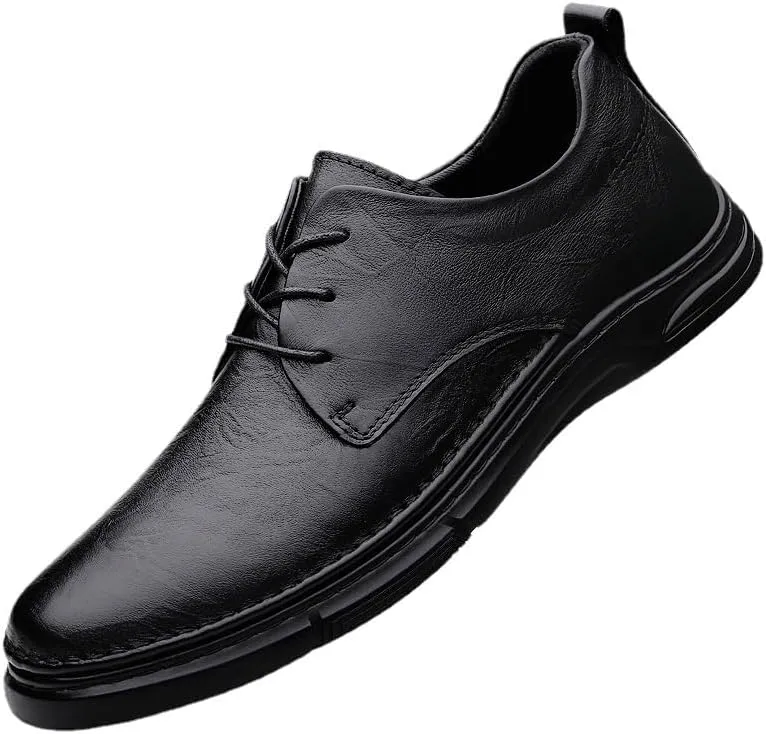 Men's Genuine Leather Oxford Shoes Men Fashion Loafers Shoes Breathable Wedding Office Work Tuxedo Derby Shoes for Men