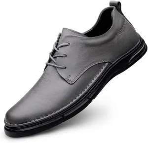 Men's Genuine Leather Oxford Shoes Men Fashion Loafers Shoes Breathable Wedding Office Work Tuxedo Derby Shoes for Men
