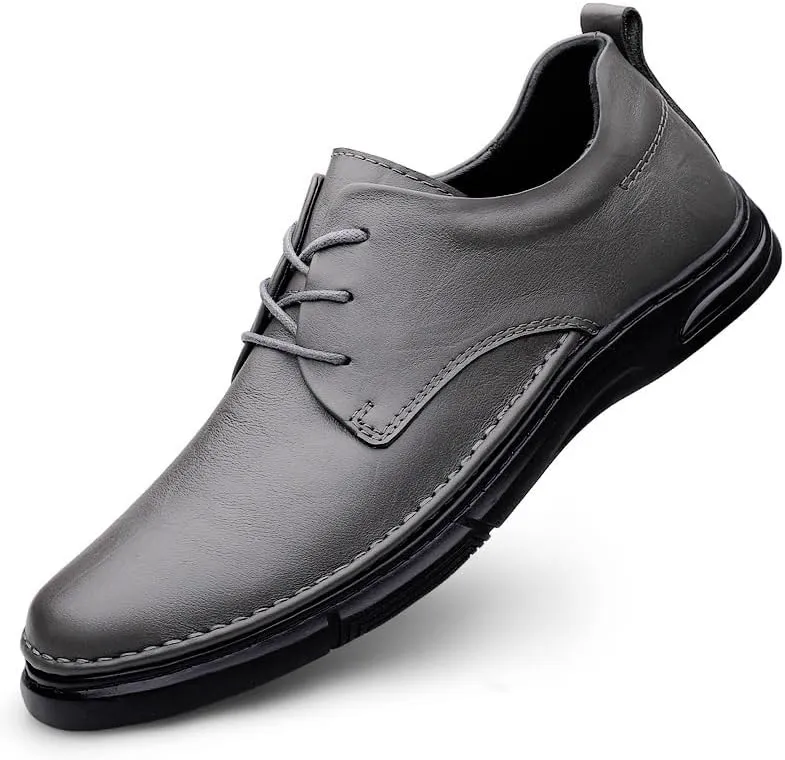 Men's Genuine Leather Oxford Shoes Men Fashion Loafers Shoes Breathable Wedding Office Work Tuxedo Derby Shoes for Men