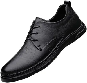 Men's Genuine Leather Oxford Shoes Men Fashion Loafers Shoes Breathable Wedding Office Work Tuxedo Derby Shoes for Men