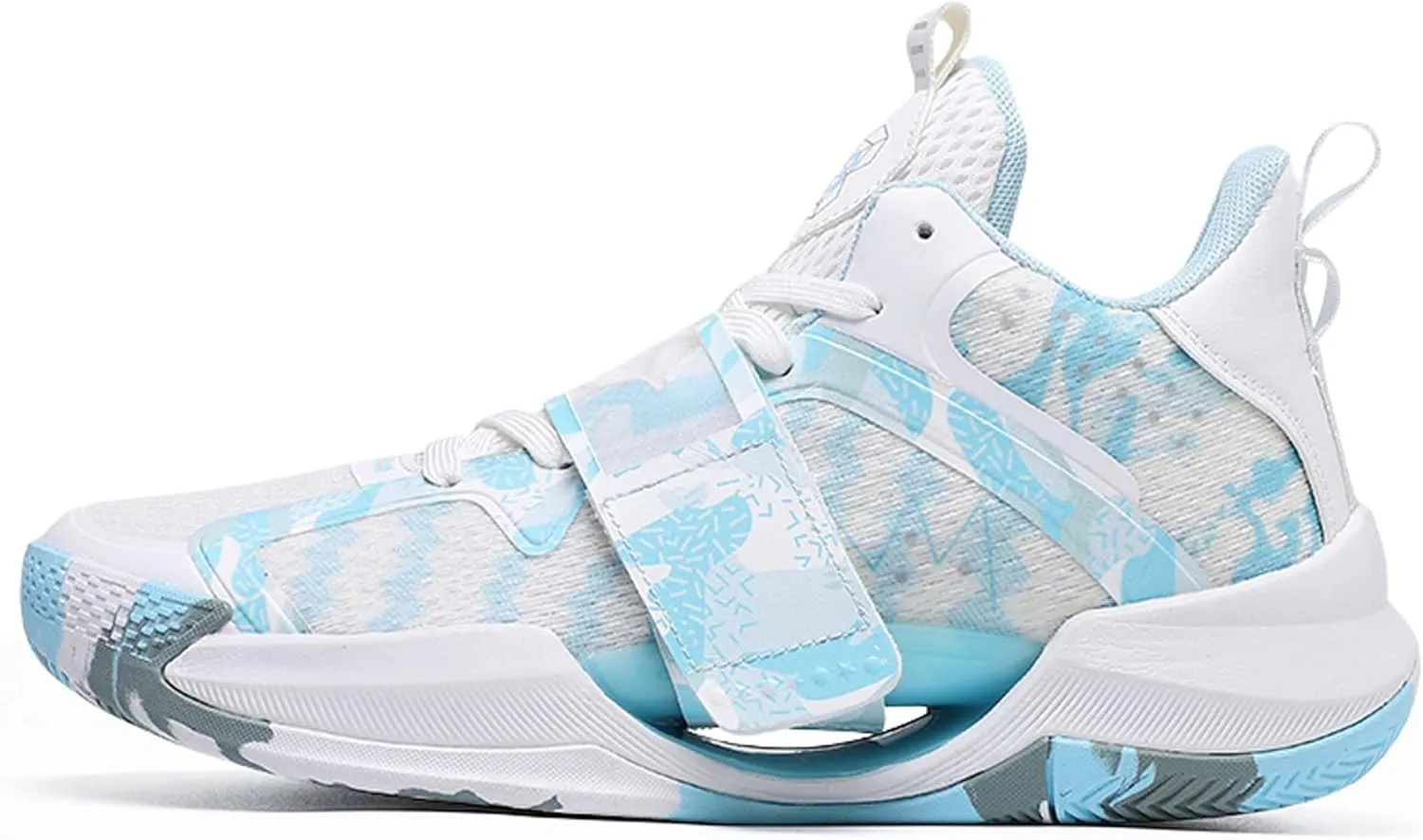 Men's High Top Basketball Shoes Fashion Graffiti Sneakers Non-Slip Breathable Women's Running Tennis Shoes Outdoor Casual Walking Shoes