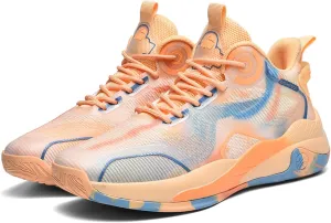 Men's High Top Graffiti Anti Slip Basketball Shoes, Arch Supported Casual Sports Shoes, Men's Breathable Running Shoes, Fitness Cushioning Training Shoes