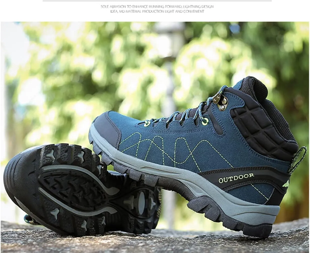 Men's Hiking Shoes Waterproof Anti Slip Hiking Boots Outdoor Lightweight Trekking Sneakers