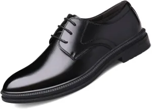 Men's Lace-Up Formal Dress Shoes Genuine Leather Oxfords Comfortable Derby Shoes for Men