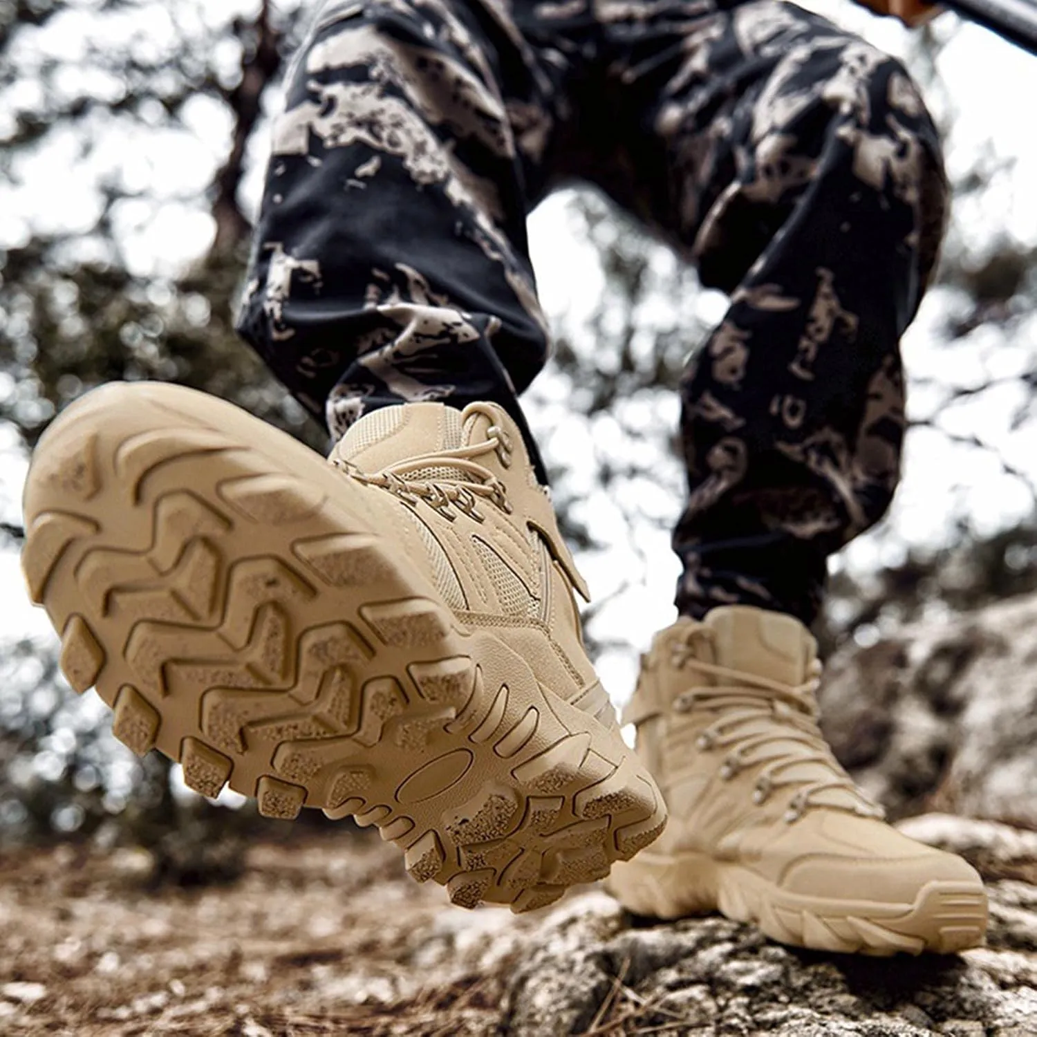 Men's LD Lightweight Hiking Boots Hunting Boots Work Boots Military Tactical Boots Combat Boots