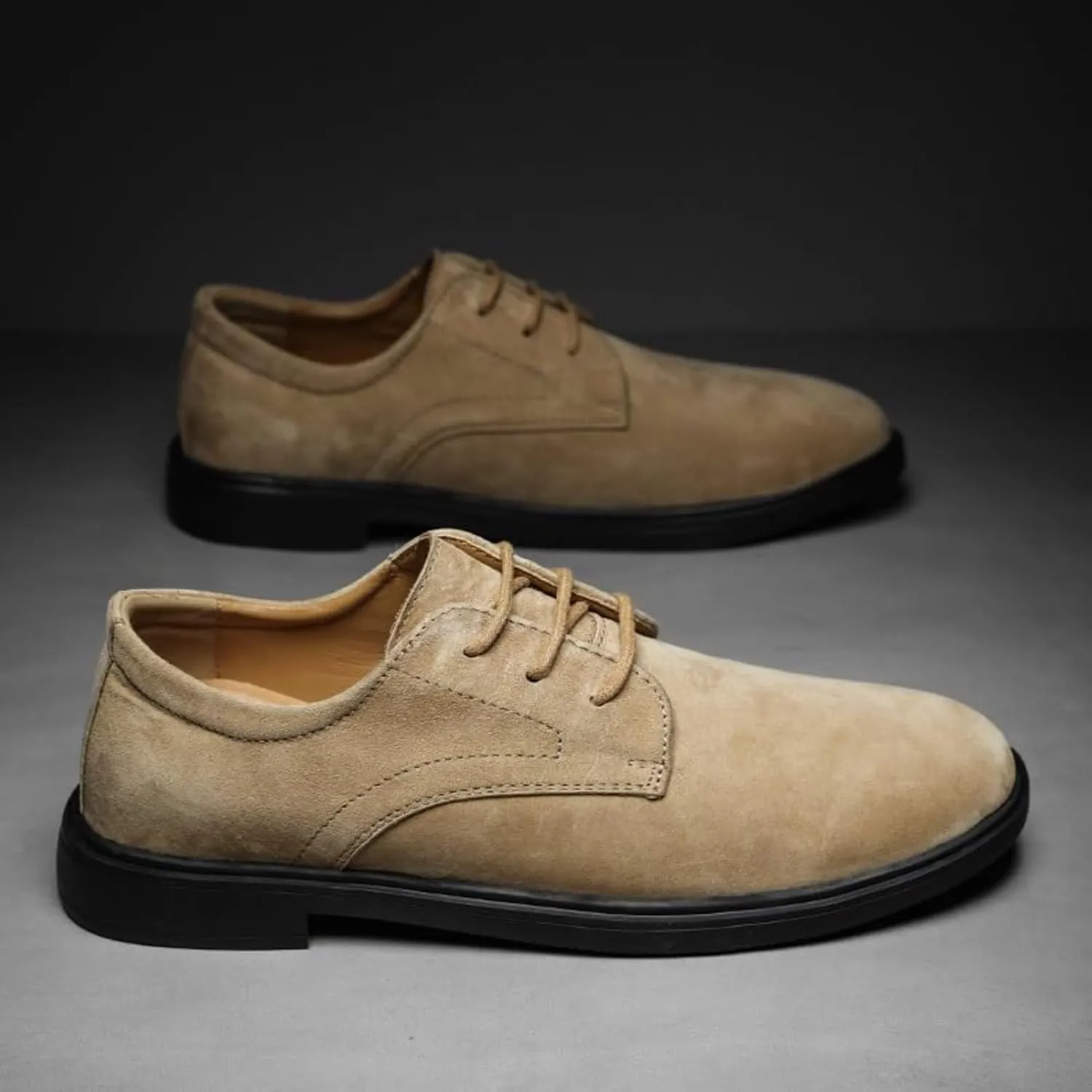 Men's Leather Lace Up Platform Work Oxfords Formal Business Oxford Shoes Men's Classic Lace Up Oxfords Dress Shoes Faux Patent Leather