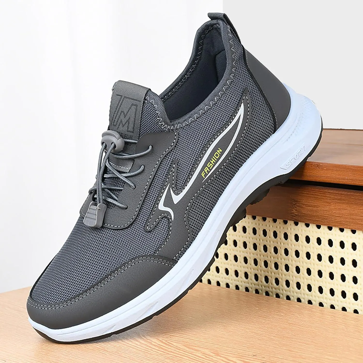 Men's Non Slip Barefoot Minimalist Shoes Comfortable Breathable Lace Up Sneaker Men's Breathable Barefoot Shoes