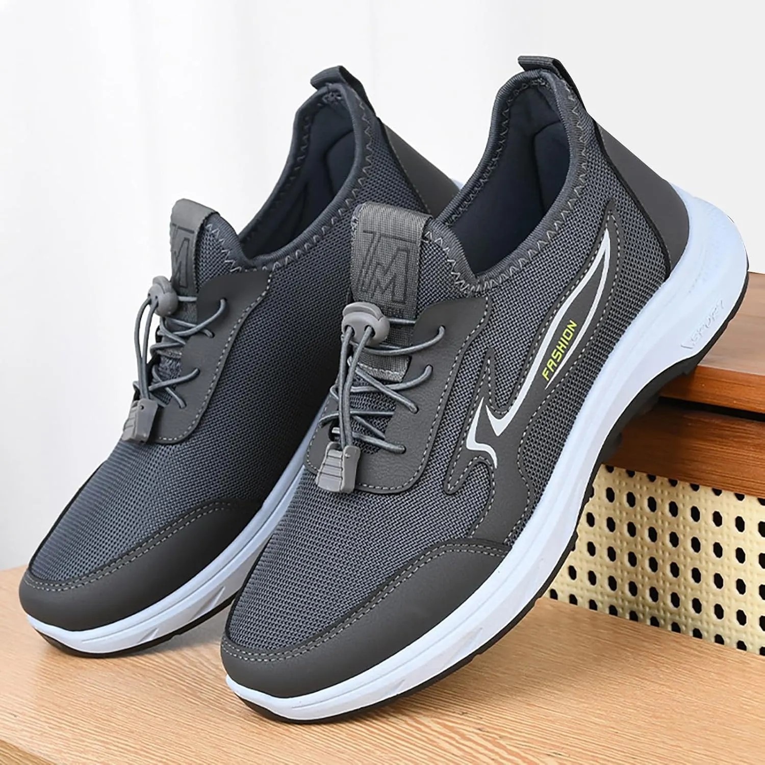 Men's Non Slip Barefoot Minimalist Shoes Comfortable Breathable Lace Up Sneaker Men's Breathable Barefoot Shoes