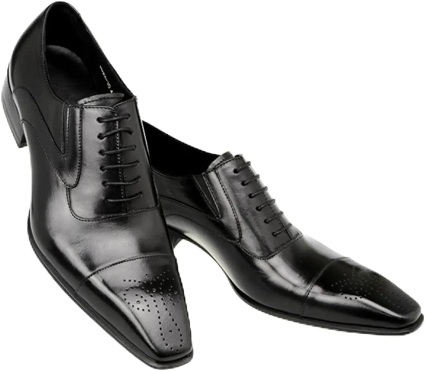Mens Oxfords Dress Shoes Mens Formal Derby Brogue Shoes Business Square Toe Shoes Classic Wedding Shoes