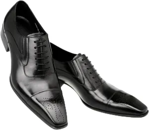 Mens Oxfords Dress Shoes Mens Formal Derby Brogue Shoes Business Square Toe Shoes Classic Wedding Shoes